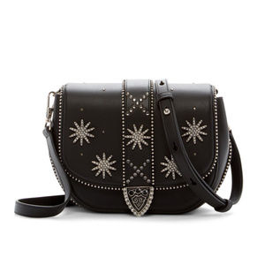 Marc Jacobs Jane Crossbody SaddleBag Black Leather